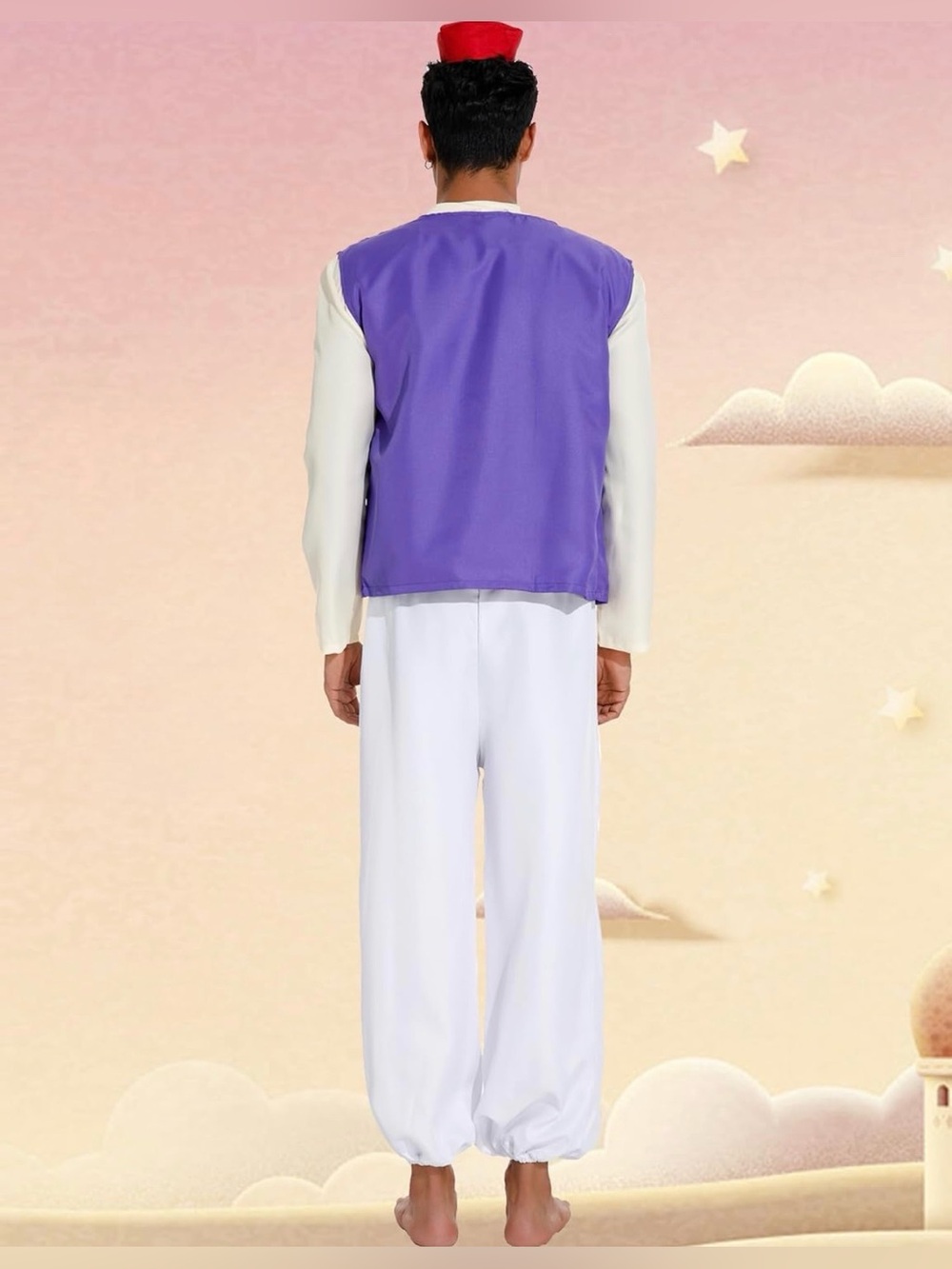 NWT Angelaicos Mens Arab Prince Costume Fairy Tale Suits Halloween Cosplay Party - Picture 5 of 9